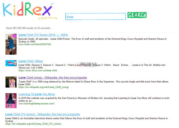 KidRex:儿童安全搜索引擎