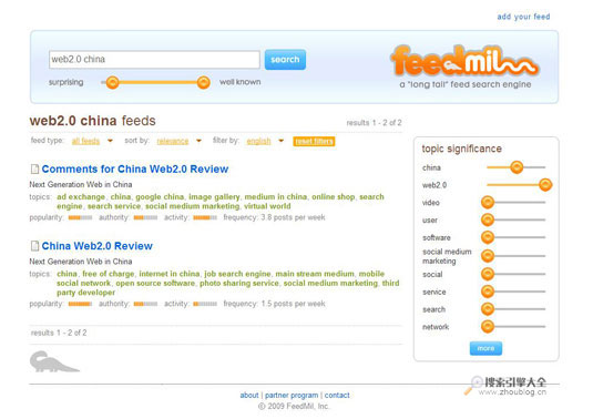 FeedMil:话题式搜索引擎