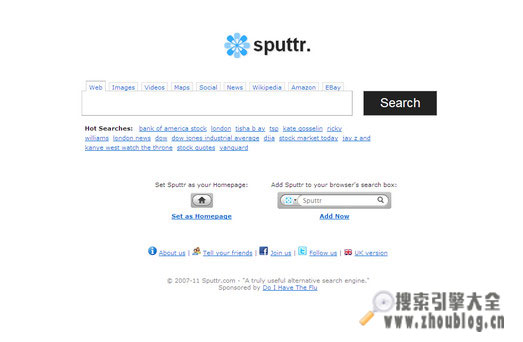 Sputtr:多组合即时搜索引擎