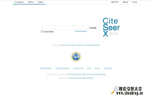CiteSeer:学术文献搜索引擎