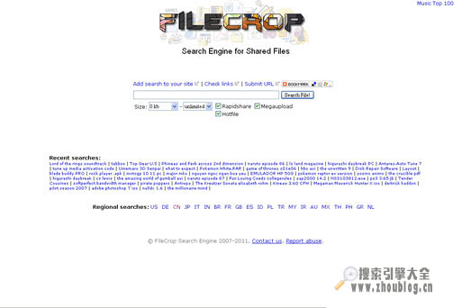 FileCrop:共享文件搜索引擎