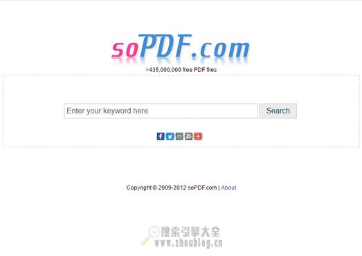 SoPDF:在线PDF文件搜索引擎