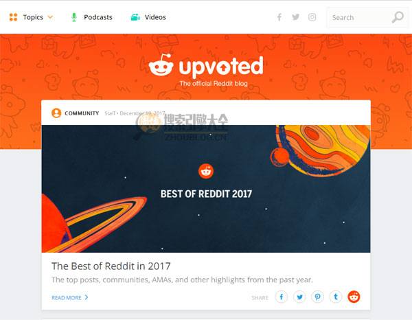 Upvoted:基于Reddit原创内容分享网缩略图
