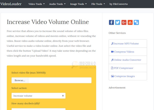 VideoLouder：在线音量放大工具缩略图
