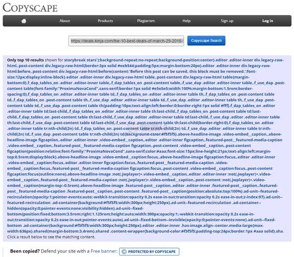 Copyscape:在线防抄袭检测工具SERP