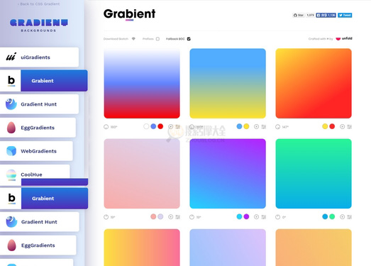 CssGradient 网站缩略图