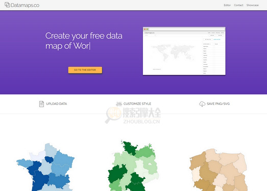 Datamaps：在线数据热度图生成工具缩略图