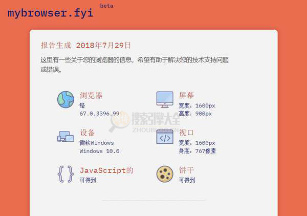 MyBrowser：在线浏览器完整信息检测工具缩略图