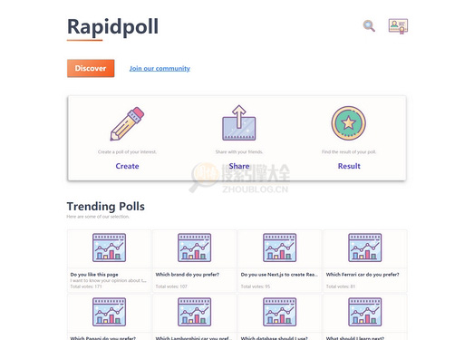 Rapidpoll：在线免费投票统计工具缩略图