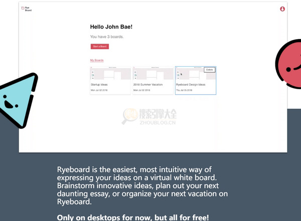 Ryeboard：在线手绘式白板工具缩略图