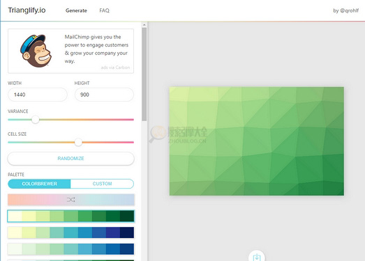 Trianglify 在线低多边形图片生成器缩略图
