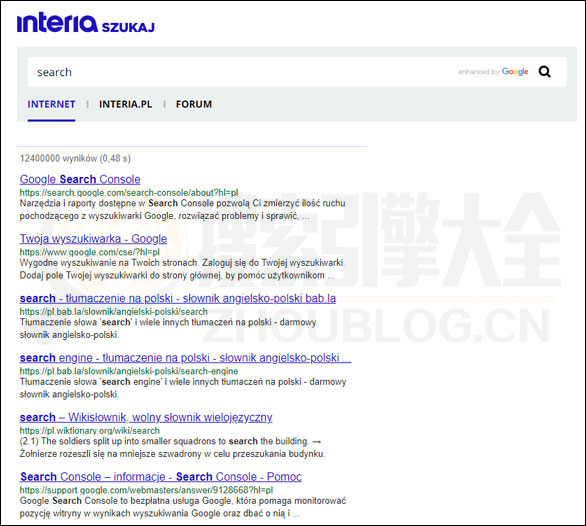 Bigmir.net搜索结果页面图