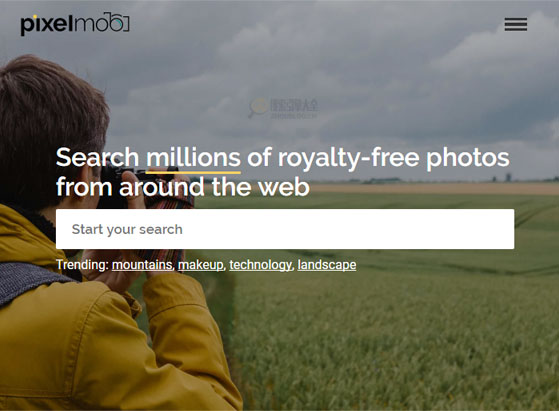 Pixelmob：免费图库聚合搜索引擎缩略图