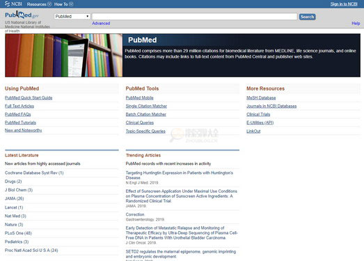 免费生物医学论坛搜索引擎：PubMed缩略图