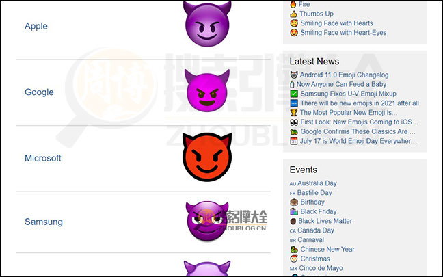 Emojipedia搜索结果页面图4