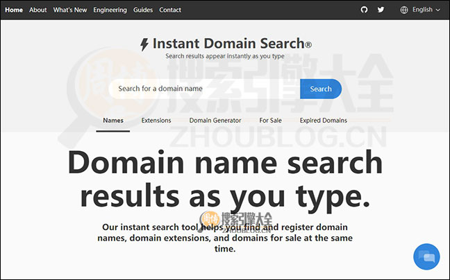 Instant Domain Search首页缩略图