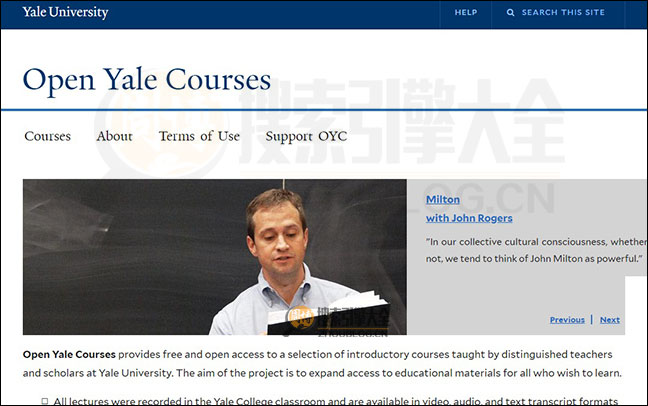 oyc.yale.edu首页缩略图