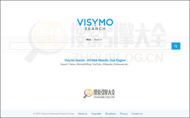 Visymo搜索首页缩略图