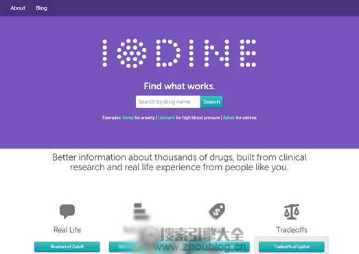 Iodine:在线药物搜索引擎