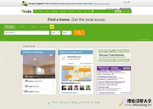 美国房地产搜索引擎TruLia
