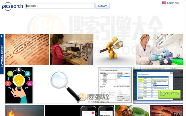 Picsearch 搜索结果页面图