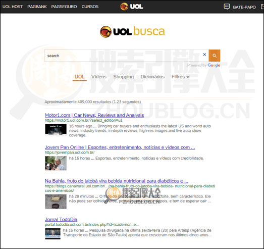 UOL搜索结果页图