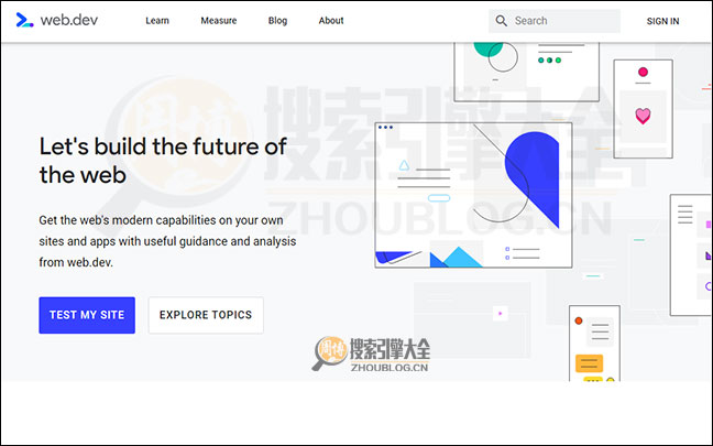 web.dev首页缩略图