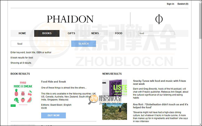 PHAIDON搜索结果页面图