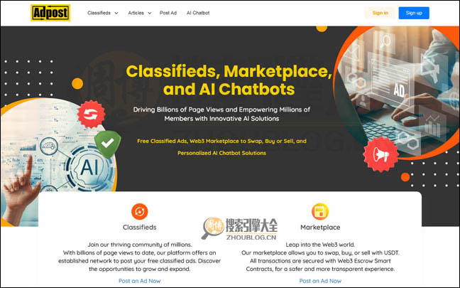 ADpost：美国一站式分类广告资源库网