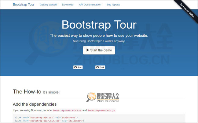 BootstrapTour：网站提示引导插件工具【美国