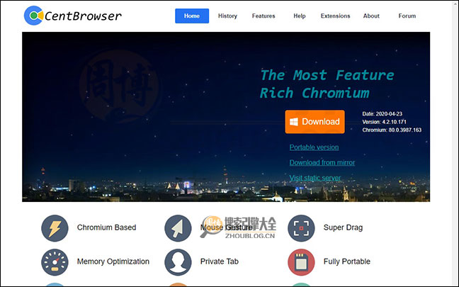 CentBrowser首页缩略图