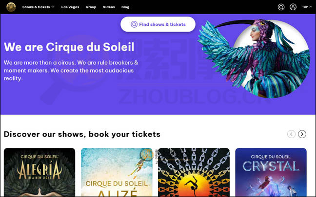 Cirquedusoleil首页缩略图2