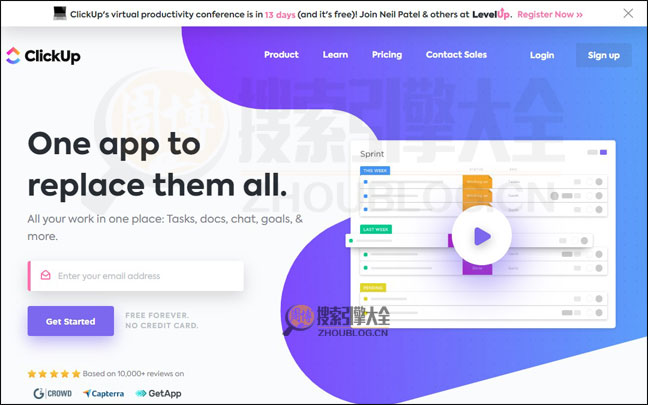 ClickUp首页缩略图