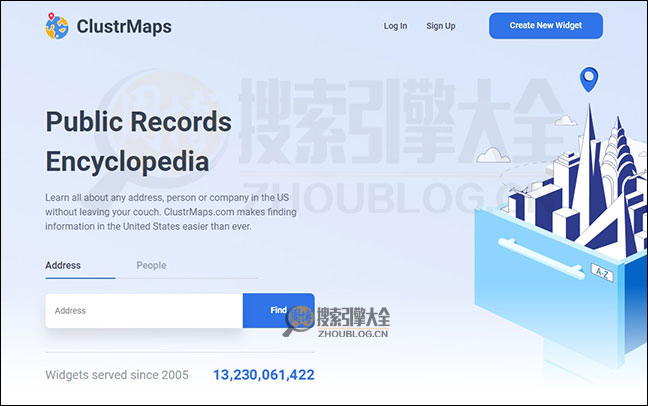 ClustrMaps：支持生成访客地图的统计工具【