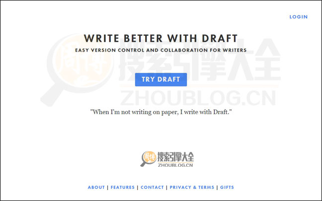 DrafTin：在线文字编辑处理工具【美国】