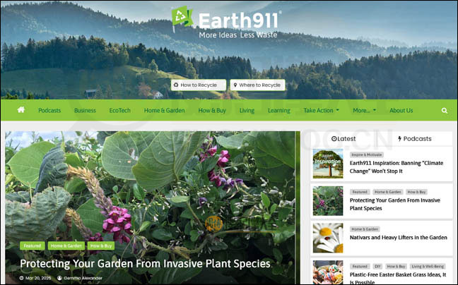 Earth911首页缩略图