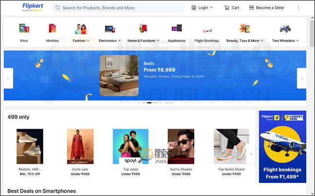 FlipKart首页缩略图