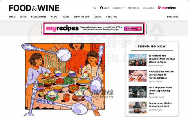 FoodAndWine首页缩略图