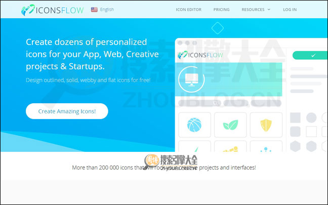 Iconsflow首页缩略图