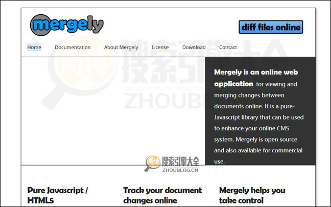 Mergely首页缩略图