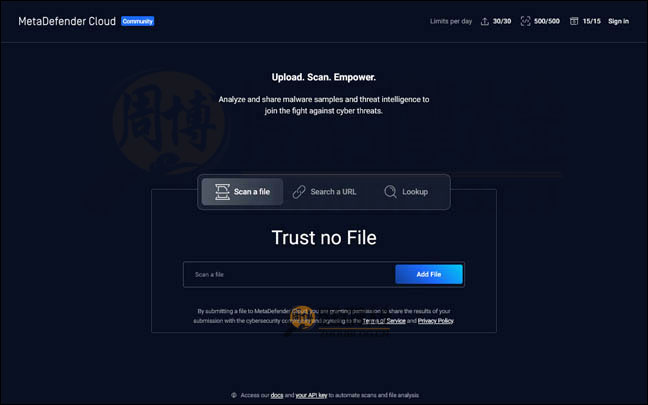 MetaScan首页缩略图