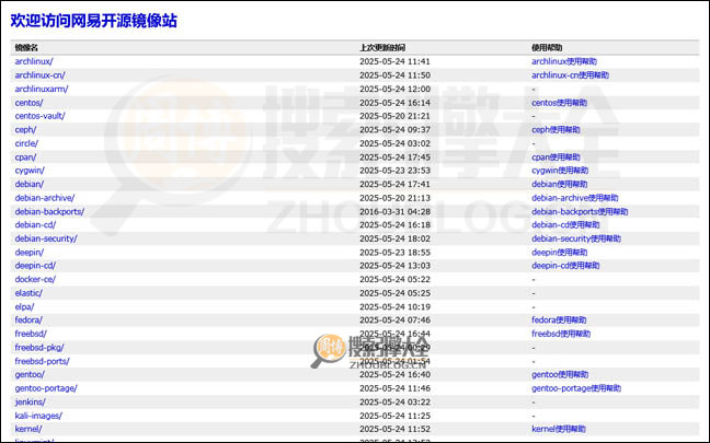 网易镜像首页缩略图