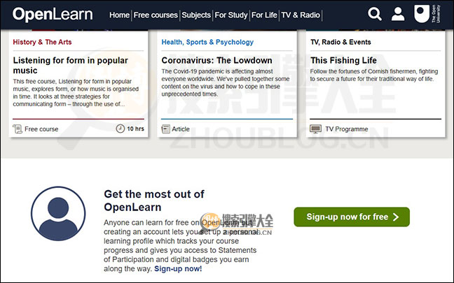 OpenLearn首页缩略图2