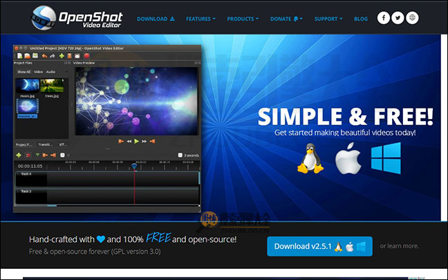 OpenShot首页缩略图