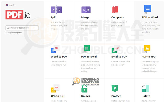 PDF.io首页缩略图