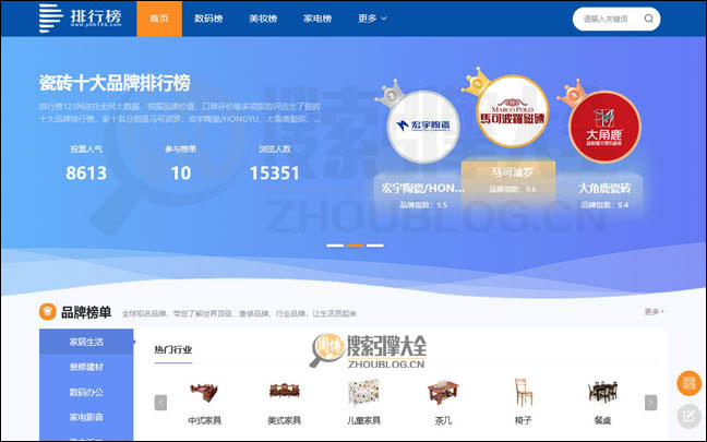 排行榜123网首页缩略图