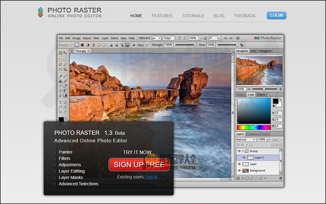 PhotoRaster首页缩略图