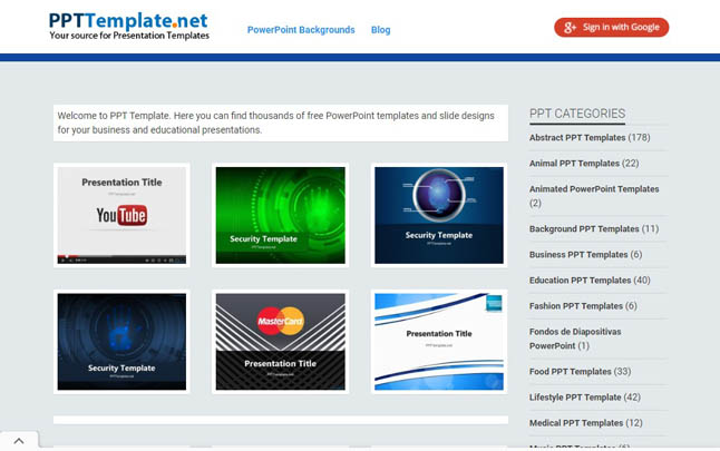 PtTemplate首页缩略图