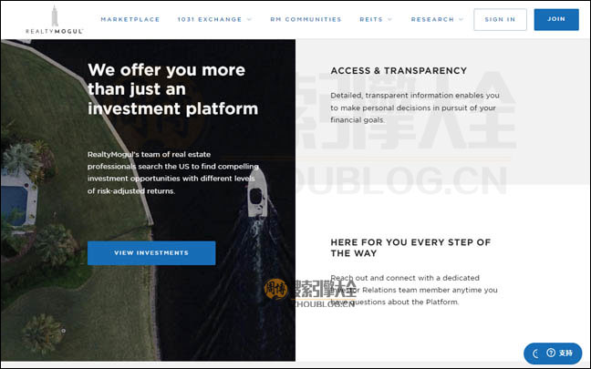 RealtyMogul首页缩略图2
