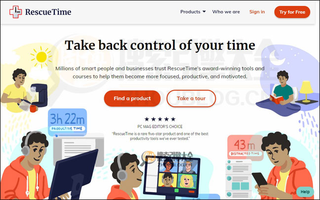 RescueTime首页缩略图